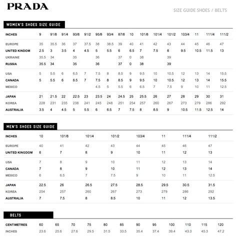 prada shirt size guide|prada belt size chart.